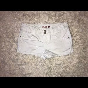 White Jean Shorts